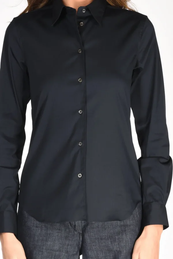 camicia colletto blu