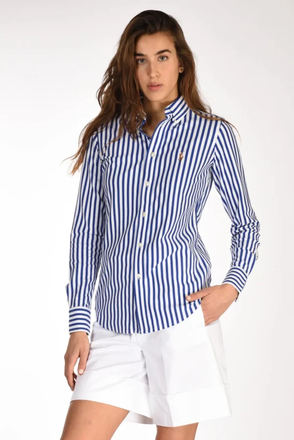 camicia colletto blu/bianco