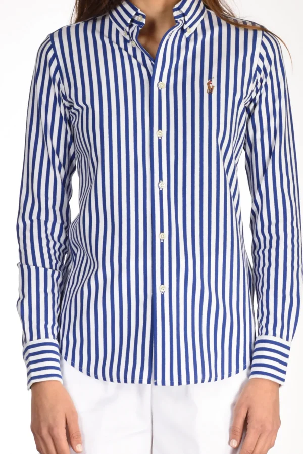 camicia colletto blu/bianco