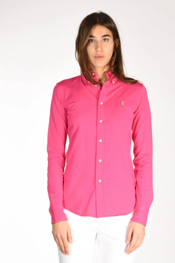 camicia colletto fucsia