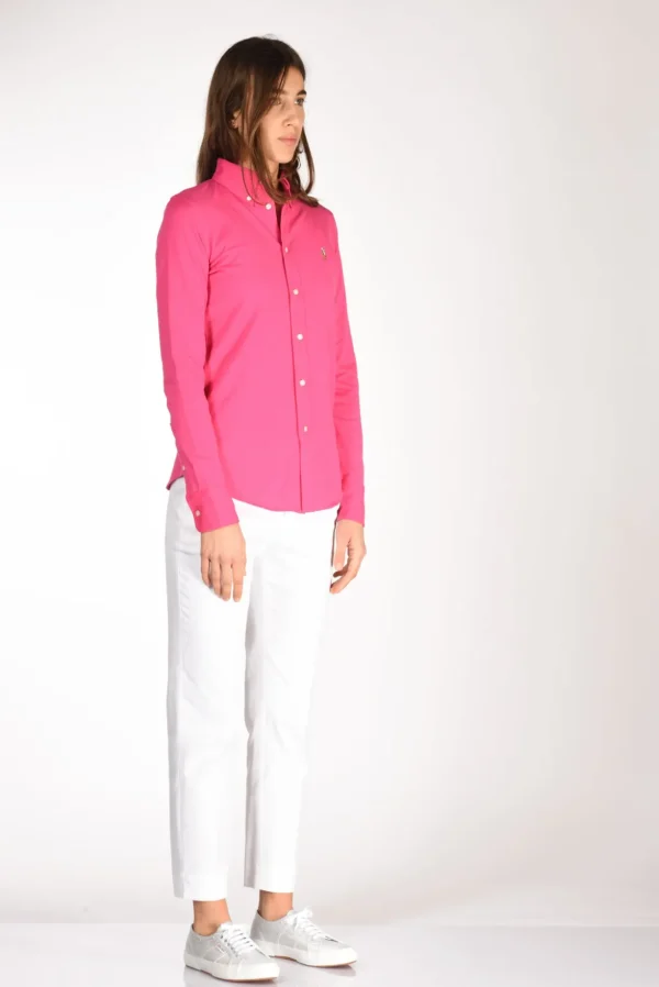 camicia colletto fucsia