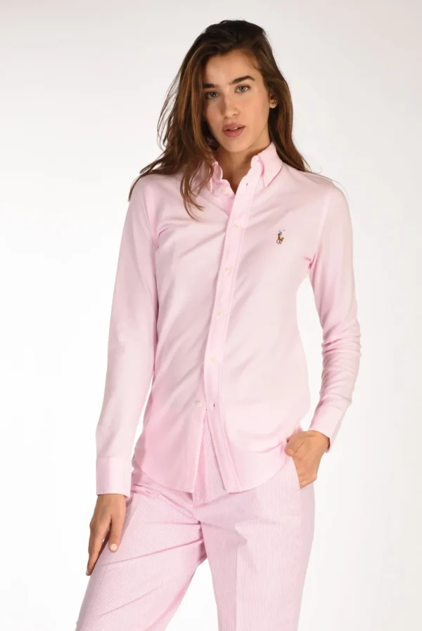 camicia colletto rosa