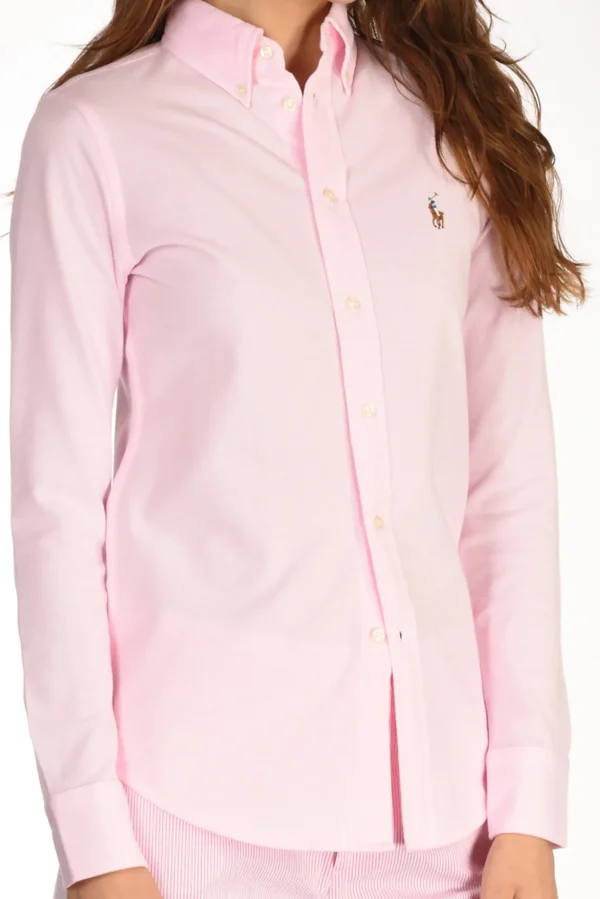 camicia colletto rosa