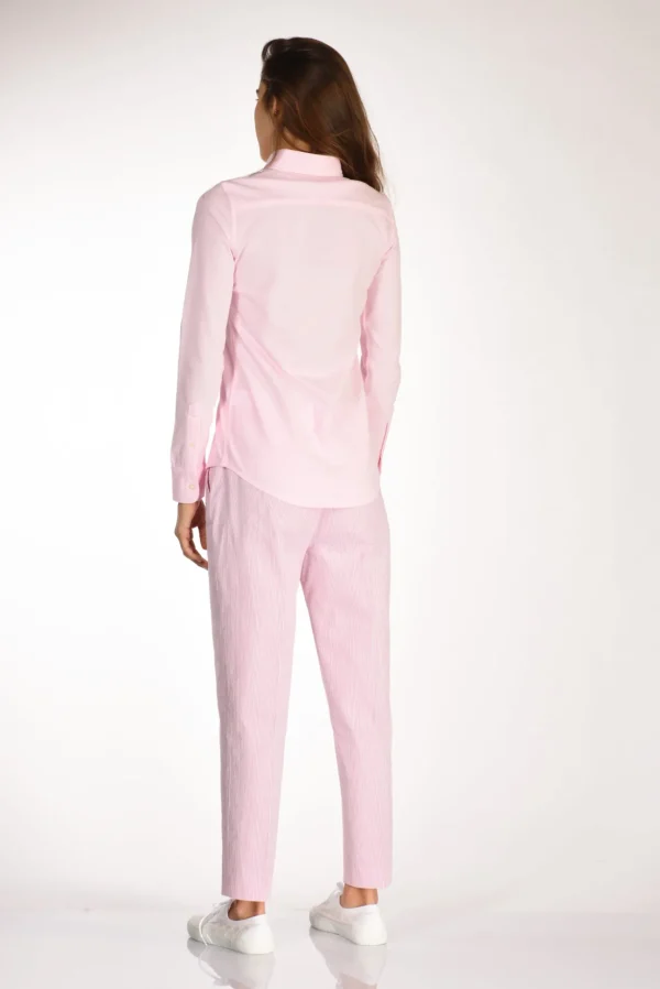 camicia colletto rosa