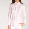 camicia colletto rosa/bianco