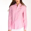 camicia colletto rosa/bianco