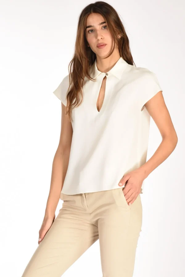 camicia crepe bianco naturale