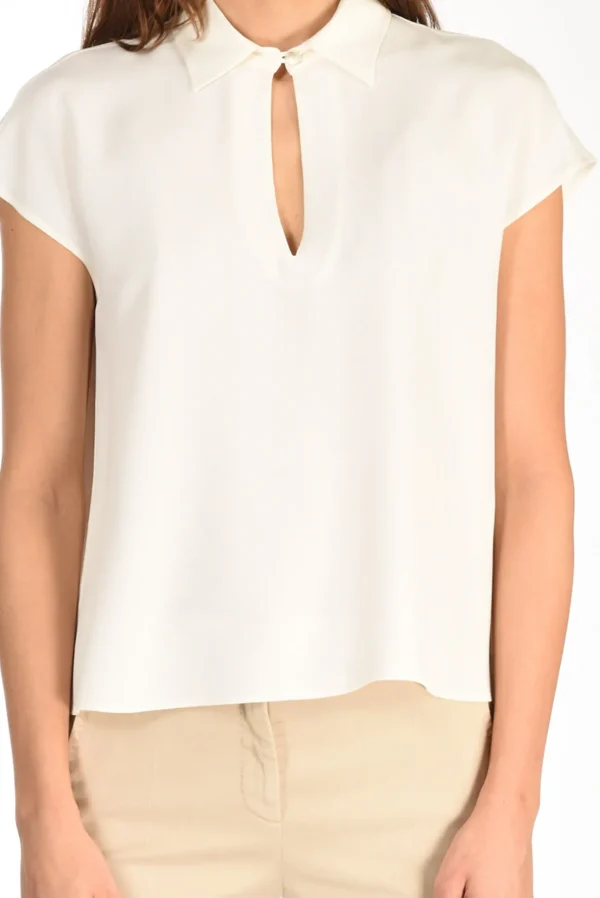camicia crepe bianco naturale