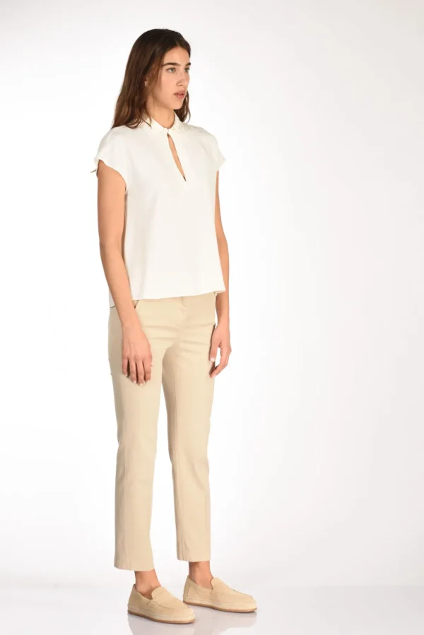 camicia crepe bianco naturale