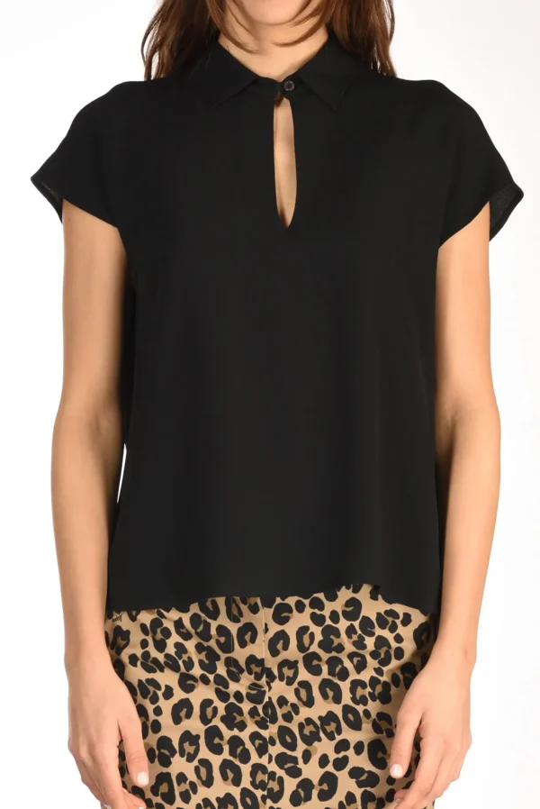 camicia crepe nero