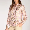 camicia stampa rosa/multicolor