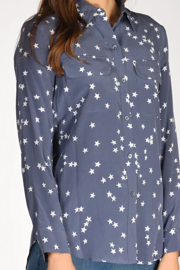 camicia tasche azzurro/bianco