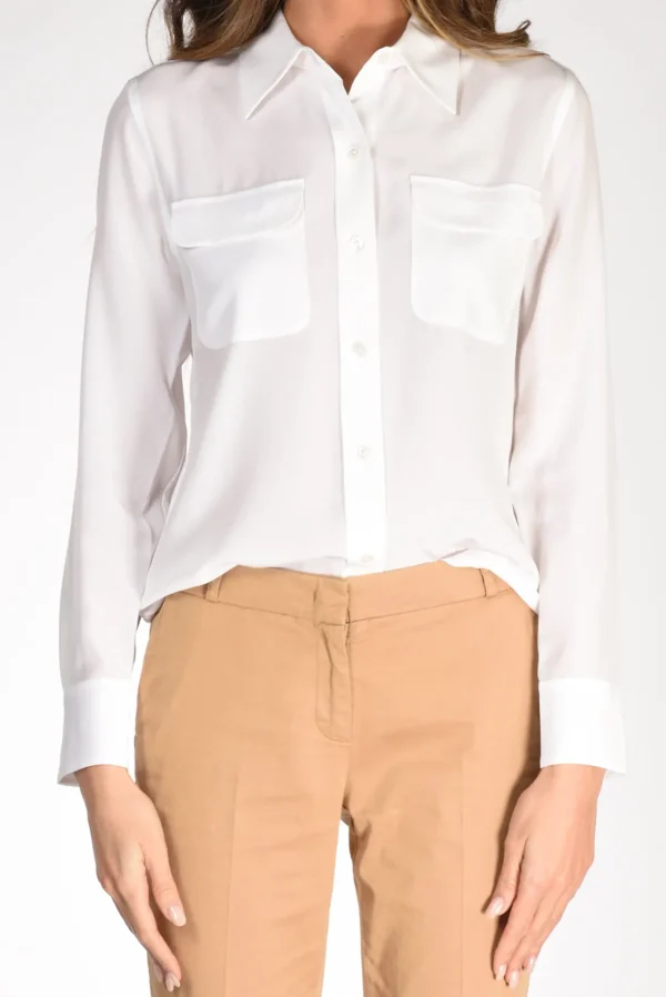 camicia tasche bianco
