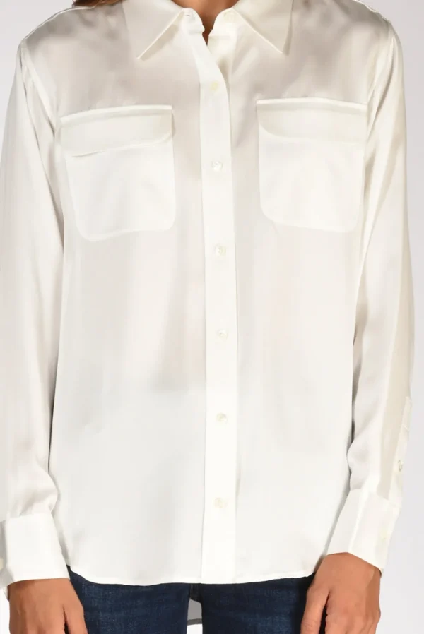 camicia tasche bianco naturale