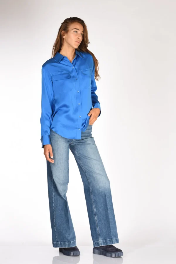 camicia tasche blu chiaro