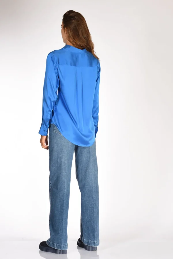 camicia tasche blu chiaro