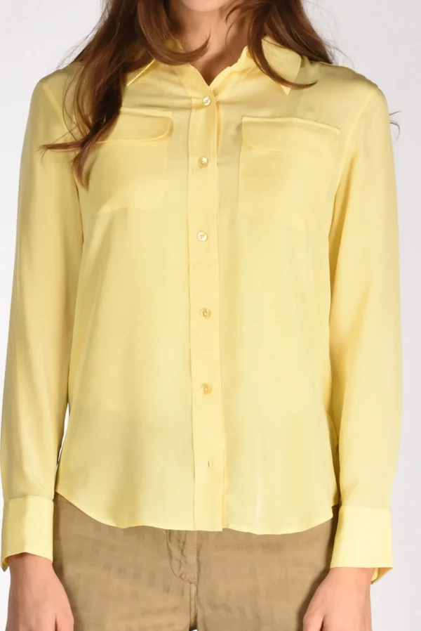 camicia tasche giallo