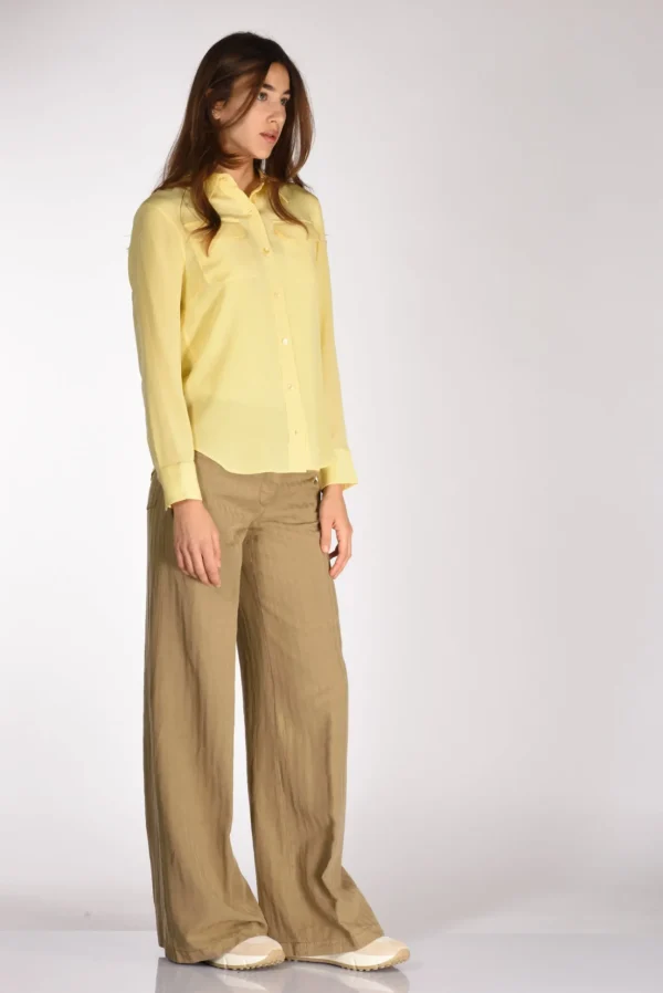 camicia tasche giallo