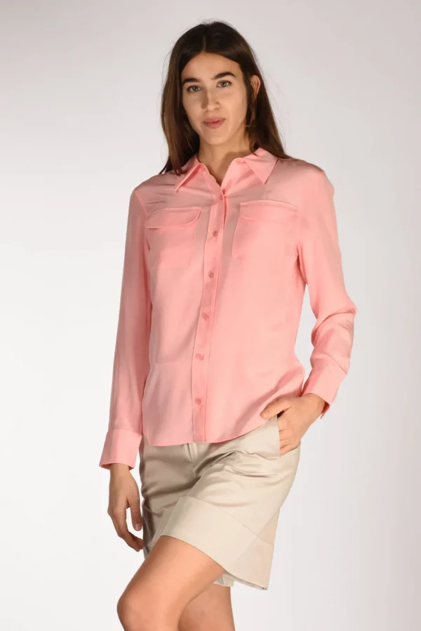 camicia tasche rosa