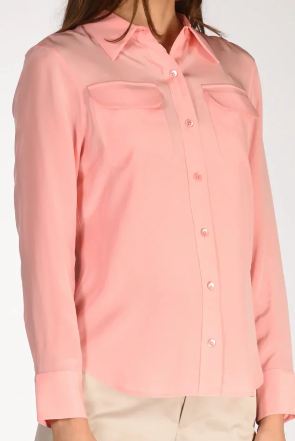 camicia tasche rosa