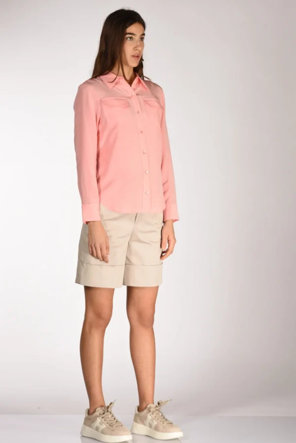 camicia tasche rosa