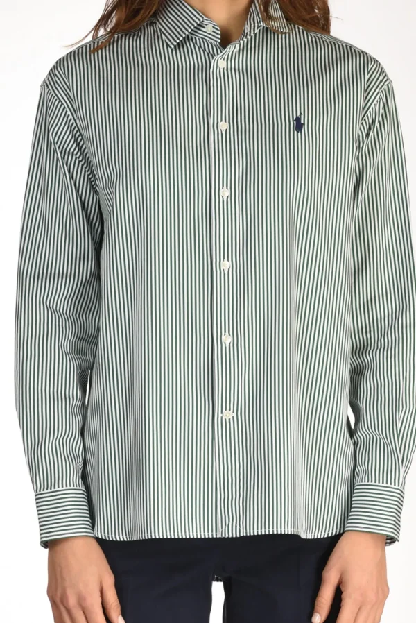 camicia verde/bianco