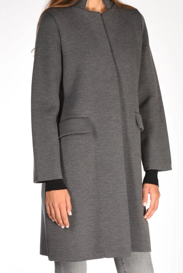 cappotto maglia grigio