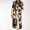 cappotto stampato nero/beige