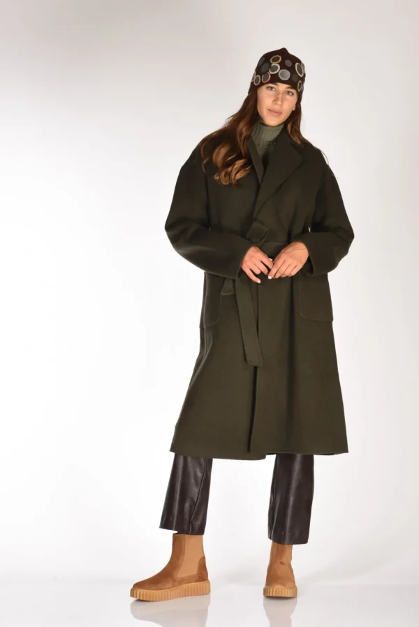 cappotto vestaglia verde