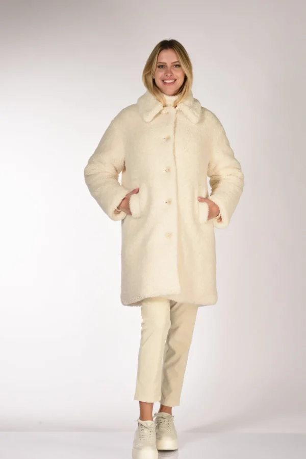 cappotto ysabel re bianco naturale