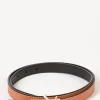 cintura reversibil nero/cuoio