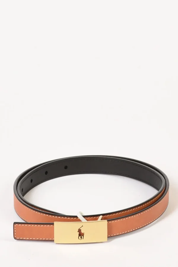 cintura reversibil nero/cuoio
