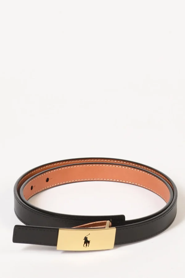 cintura reversibil nero/cuoio