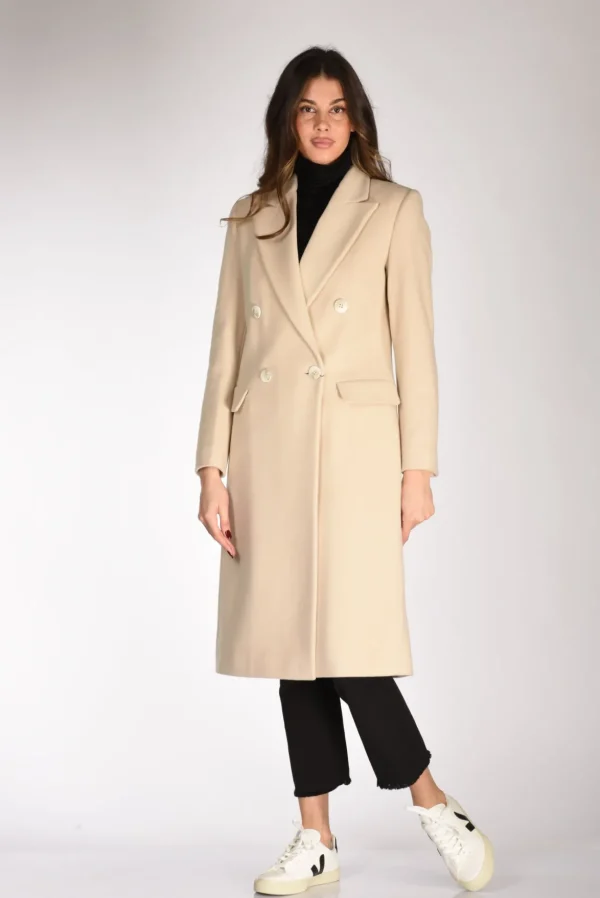 doppiopetto lungo beige chiaro
