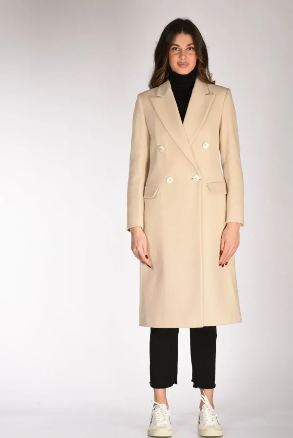 doppiopetto lungo beige chiaro
