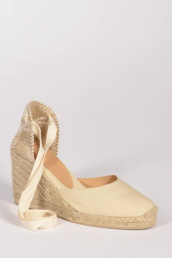espadrillas zeppa beige chiaro/beige