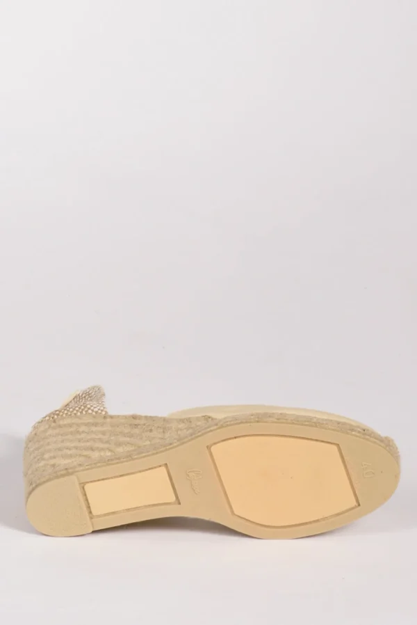 espadrillas zeppa beige chiaro/beige