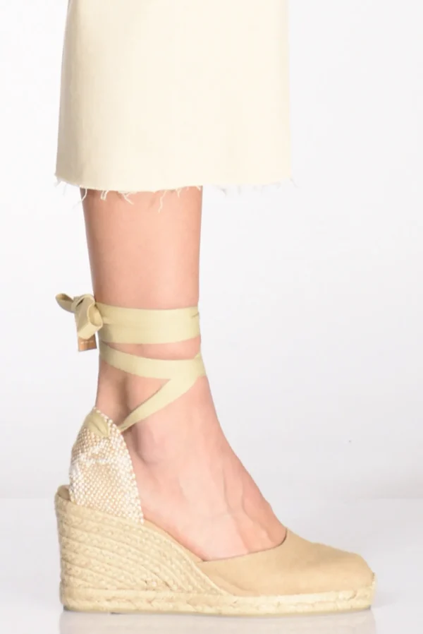 espadrillas zeppa beige scuro/beige chiaro