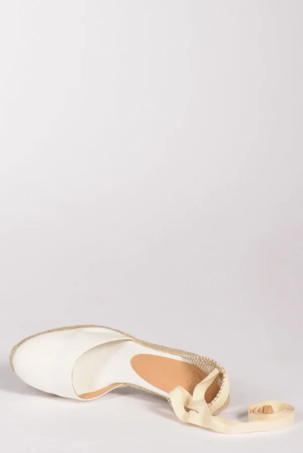 espadrillas zeppa bianco/beige