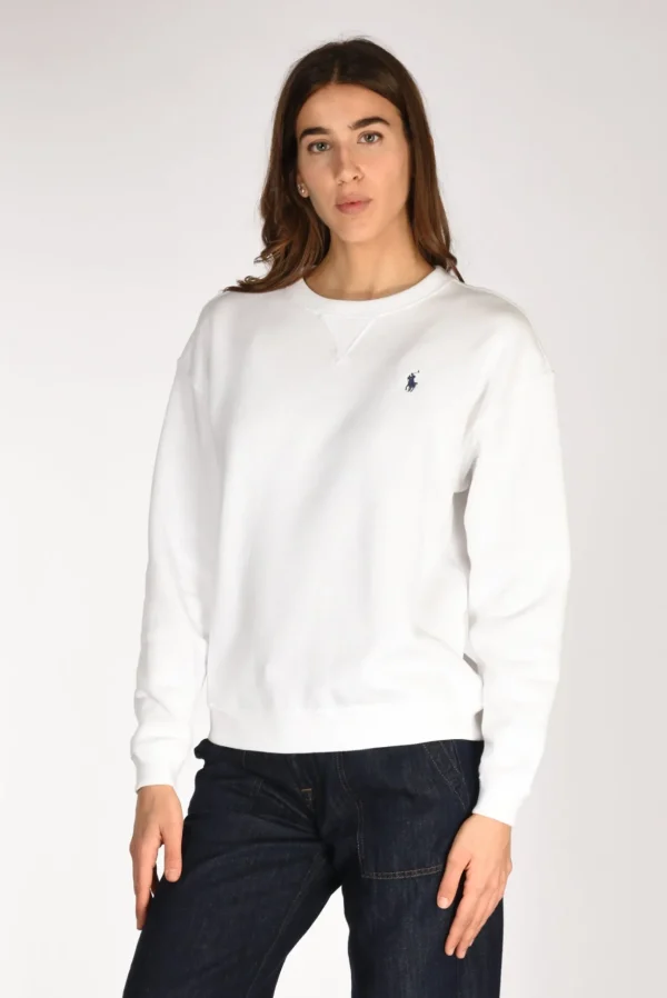 felpa girocollo bianco