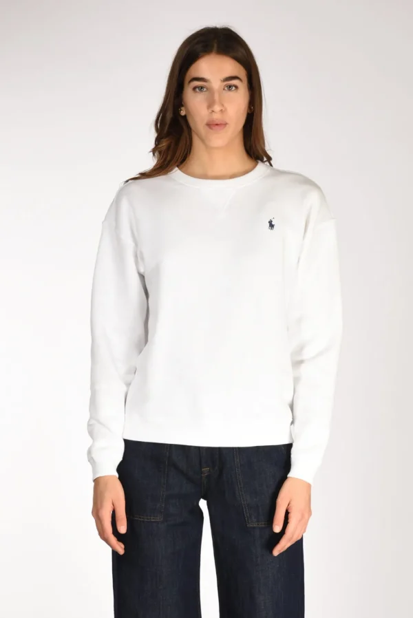 felpa girocollo bianco
