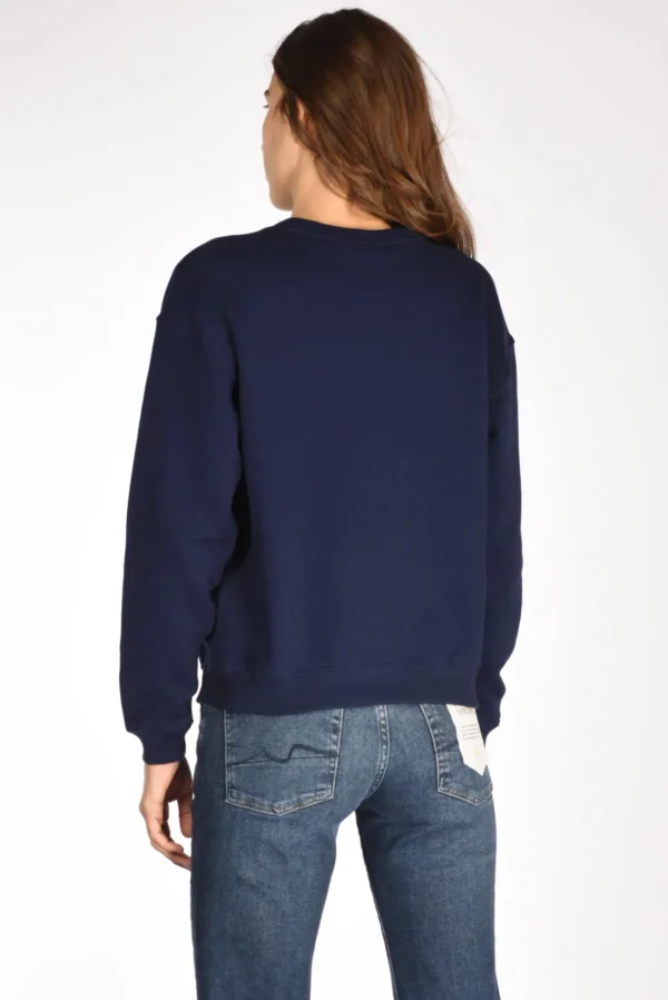 felpa girocollo blu