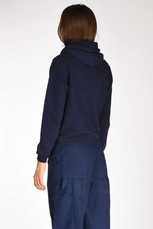 felpa zippata blu