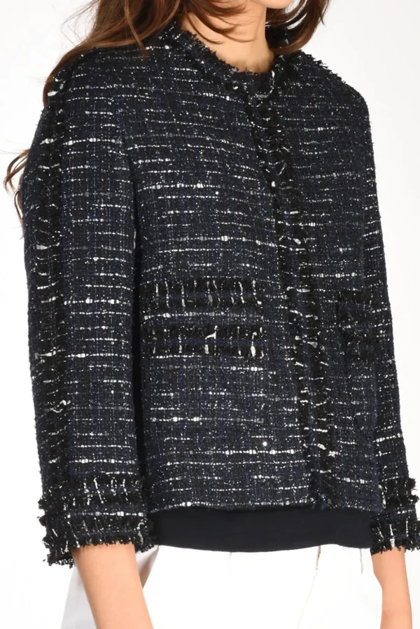 giacca boucle blu