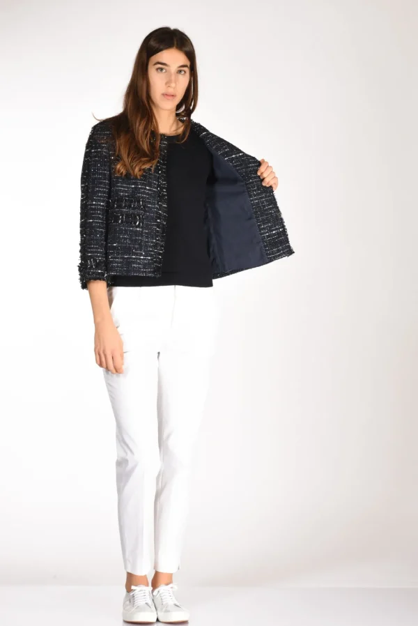 giacca boucle blu