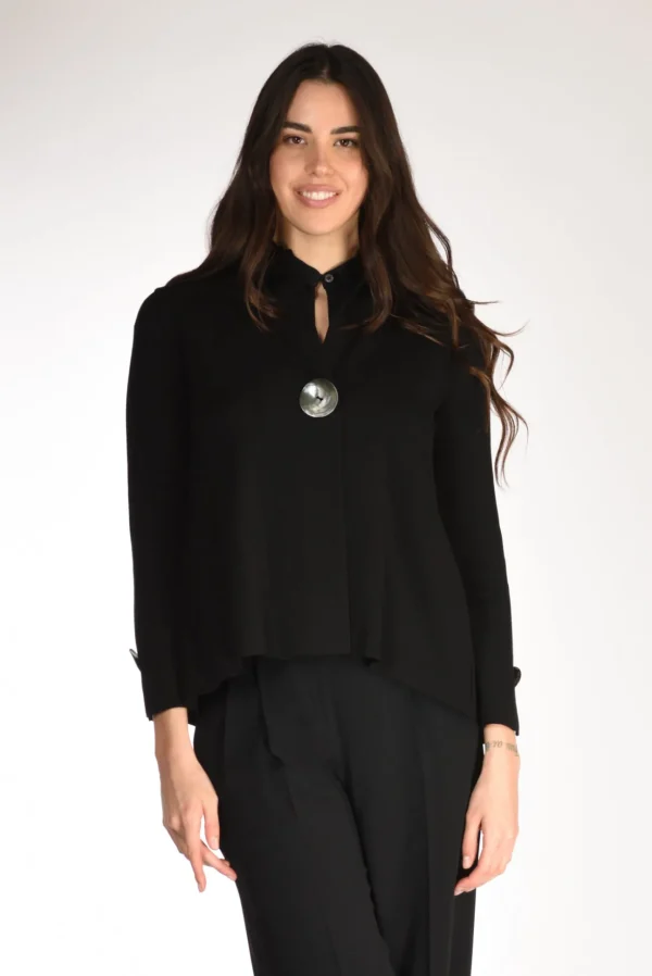giacca di maglia nero