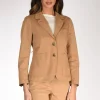 giacca lin beige scuro