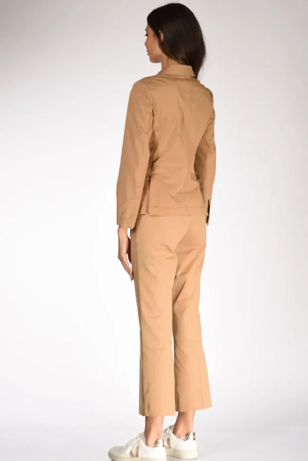giacca lin beige scuro