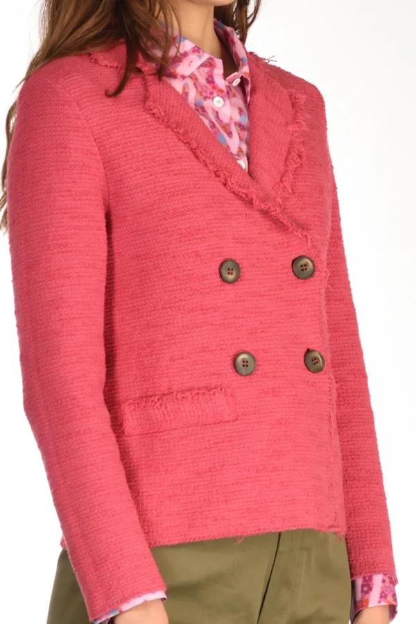 giacca maglia fucsia