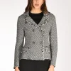 giacca maglia nero/bianco